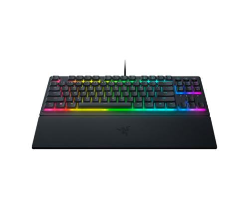 Razer Ornata V3 Tenkeyless Wired Gaming näppäimistö, matalaprofiilinen, RGB LED, USB QWERTY, US, musta