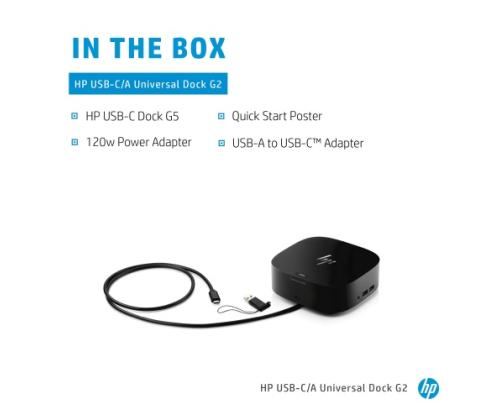 HP USB-C Dock G5 (5TW10AA) telakointiasema, musta