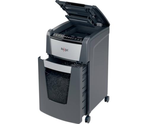 Rexel AutoFeed+ 300X paperisilppuri Ristisilppuri 4x25 mm P-4 60 L, 55 dB, harmaa/musta