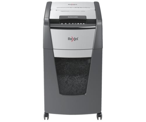Rexel Optimum AutoFeed+ 225X paperisilppuri Ristisilppuava 4x25mm P-4 60 L, 55 dB, Pilka/Juoda