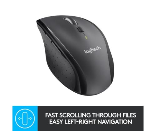 Logitech Marathon M705 langaton hiiri, langaton RF, 1000 DPI, hiilenvärinen