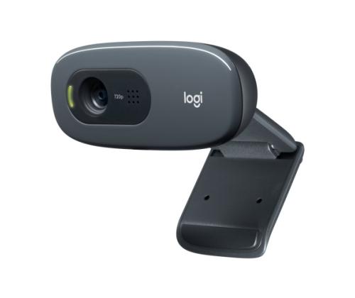 Logitech C270 HD webkamera, tummanharmaa
