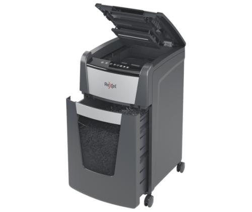 Rexel Optimum AutoFeed+ 225X paperisilppuri Ristisilppuava 4x25mm P-4 60 L, 55 dB, Pilka/Juoda