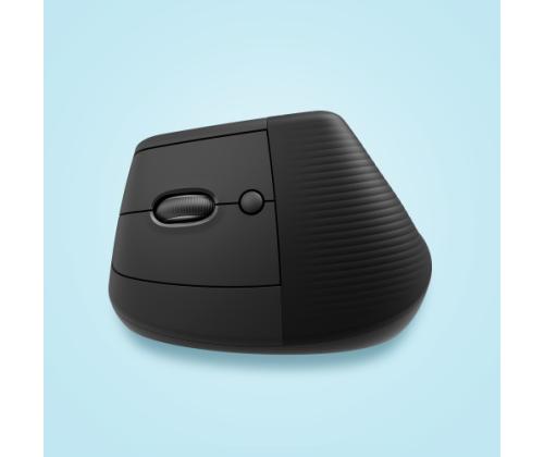 Logitech LIFT vasen langaton hiiri, RF Wireless + Bluetooth, 4000 DPI, grafiittipunainen