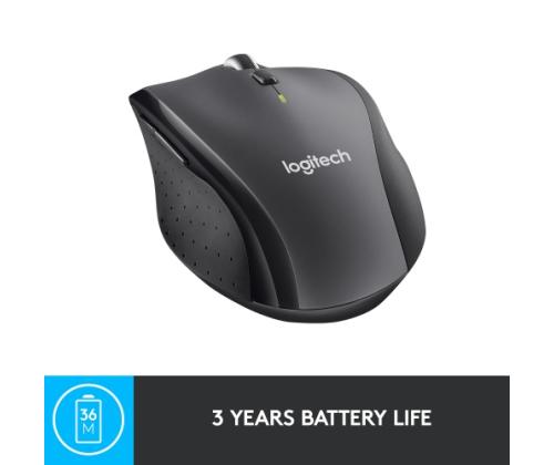 Logitech Marathon M705 langaton hiiri, langaton RF, 1000 DPI, hiilenvärinen