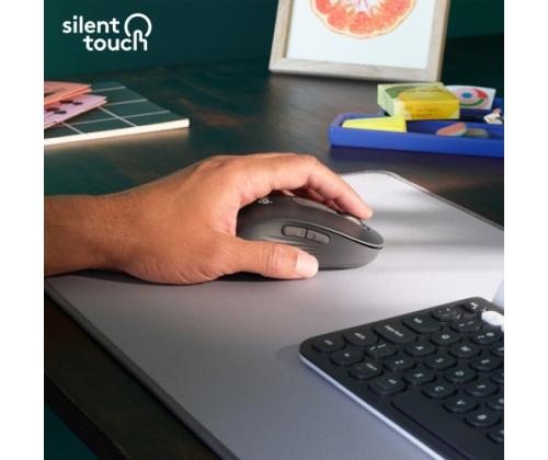 Logitech Signature M650 L Vasen langaton hiiri, RF Wireless + Bluetooth, 4000 DPI, grafiittipintainen