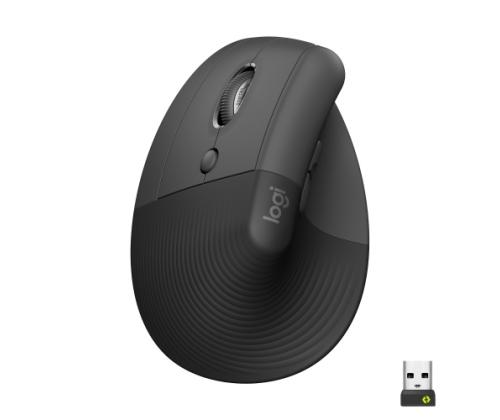 Logitech LIFT vasen langaton hiiri, RF Wireless + Bluetooth, 4000 DPI, grafiitti (SPEC)