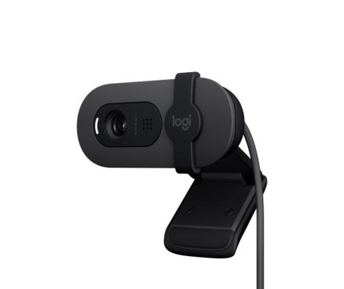 Logitech Brio 100 Full HD -verkkokamera, 2 MP, FHD 1080p, 58°, USB, grafiittipunainen