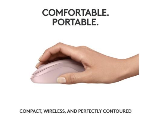 Logitech M240 hiljainen langaton hiiri, Bluetooth, ruusunpunainen