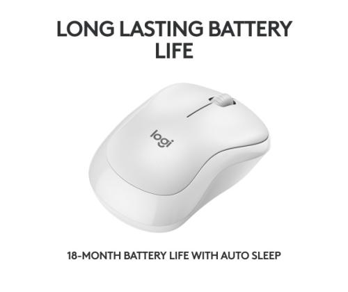 Logitech M240 hiljainen langaton hiiri, Bluetooth, 4000 DPI, luonnonvalkoinen