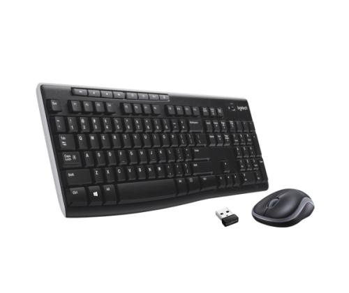 Logitech MK270 Langaton näppäimistö + hiiri, US Int, musta