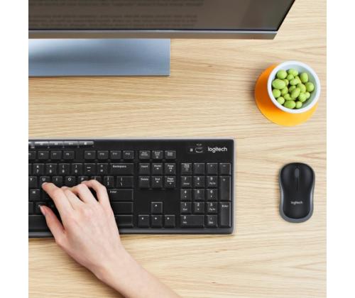 Logitech MK270 Langaton näppäimistö + hiiri, US Int, musta