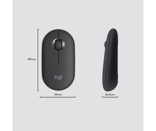 Logitech MK470 Slim Combo langaton näppäimistö + hiiri, US, grafiittipunainen