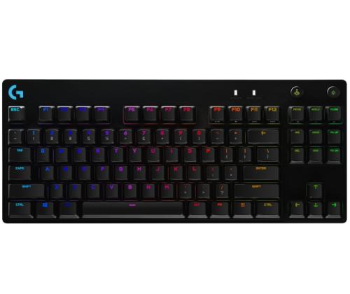 Logitech G PRO Langallinen mekaaninen pelinäppäimistö, Tenkeyless, GX Blue clicky, US INT, musta