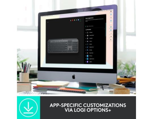 Logitech MX Keys Combo for Business Gen 2 - Näppäimistö, kämmentuki ja hiirisarja, grafiitti