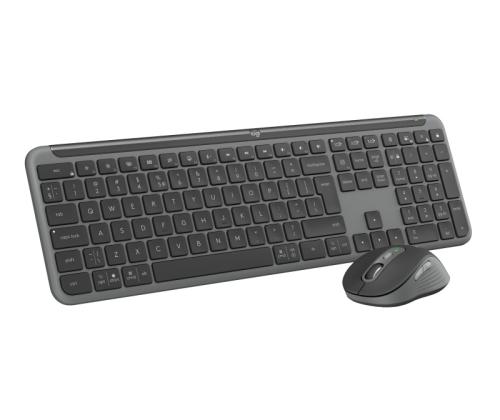 Logitech Signature Slim Combo MK950 for Business Langaton näppäimistö + hiiri, US Int, grafiitti