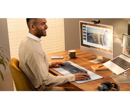 Logitech Signature Slim Solar+ K980 langaton näppäimistö, RF Wireless+Bluetooth, US Int, grafiittipintainen