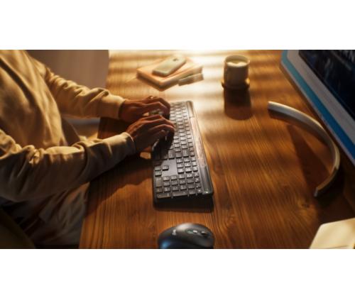 Logitech Signature Slim Solar+ K980 langaton näppäimistö, RF Wireless+Bluetooth, US Int, grafiittipintainen