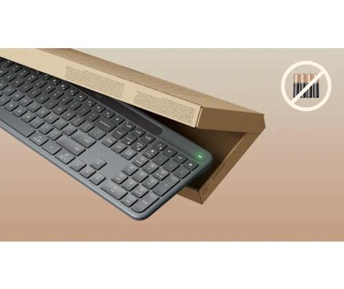 Logitech Signature Slim Solar+ K980 langaton näppäimistö, RF Wireless+Bluetooth, US Int, grafiittipintainen