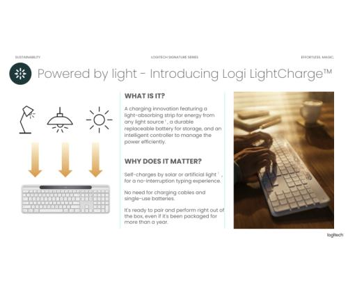 Logitech Signature Slim Solar+ K980 for Business Langaton näppäimistö, RF+Bluetooth, US Int, grafiittipunainen