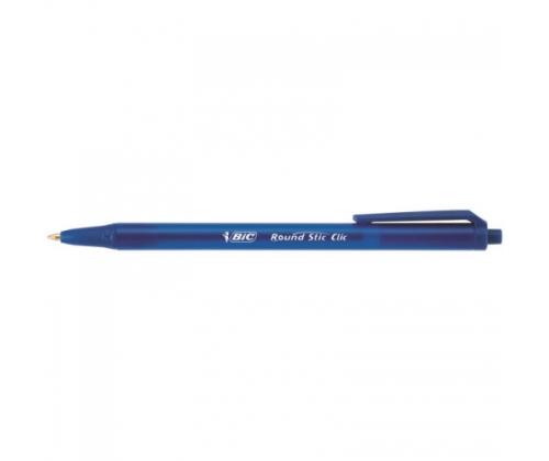 BIC kuulakärkikynä Round Stic Clic, 1,0 mm sininen, 1 kpl 379640