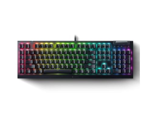Razer BlackWidow V4 X langallinen pelinäppäimistö RGB, vihreä napsautuskytkin, US, musta