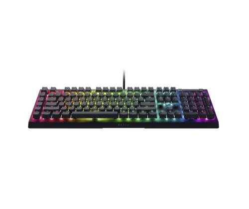 Razer BlackWidow V4 X langallinen pelinäppäimistö RGB, vihreä napsautuskytkin, US, musta