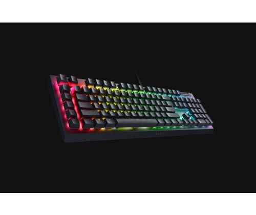 Razer BlackWidow V4 X langallinen pelinäppäimistö RGB, vihreä napsautuskytkin, US, musta