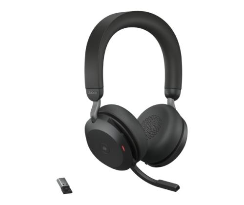 Langattomat kuulokkeet Jabra Evolve2 75, Bluetooth, USB-A, MS Teams, musta