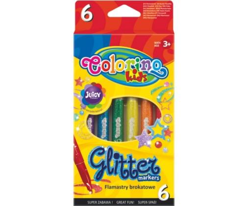 Colorino Kids Glitter markkerit 6 väriä