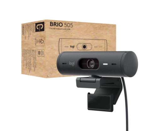 Logitech Brio 505 webbikamera, 4 MP, FHD 1920x1080, USB-C, grafiittipintainen