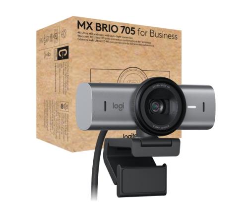 Logitech MX Brio webbikamera, 8,5 MP, 4K Ultra HD 3840x2160, USB-C, grafiittinenLogitech MX Brio 705 bussille