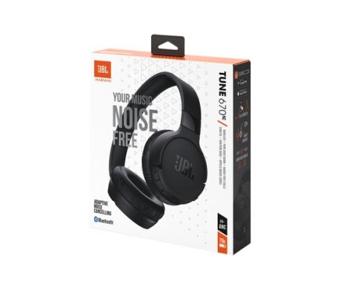 JBL Tune 670NC Langattomat kuulokkeet, Bluetooth, 3.5mm liitäntä, musta