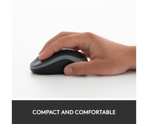 Logitech M185 langaton hiiri, RF Wireless, 1000 DPI, musta/harmaa