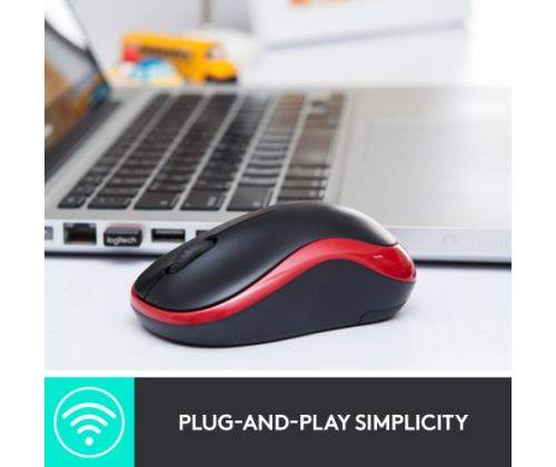 Logitech M185 langaton hiiri, RF Wireless, 1000 DPI, musta/harmaa