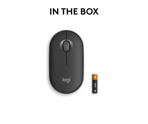 Logitech Pebble 2 M350s langaton hiiri, langaton RF + Bluetooth, 4000 DPI, sävyltään grafiittinen