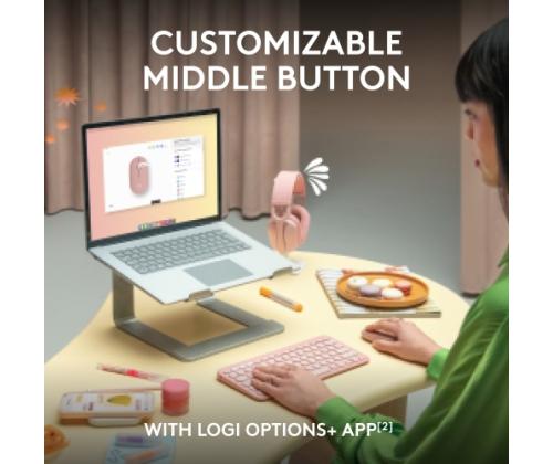 Logitech Pebble 2 M350s langaton hiiri, langaton RF + Bluetooth, 4000 DPI, sävyltään grafiittinen