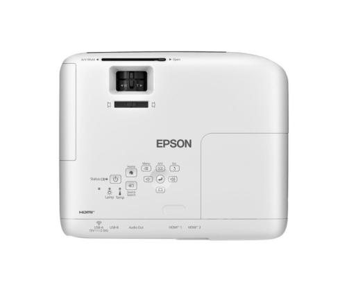 Epson EB-FH08 Projektori 3LCD FHD 1920x1080, 3600 ANSI lumenia, USB, Balta