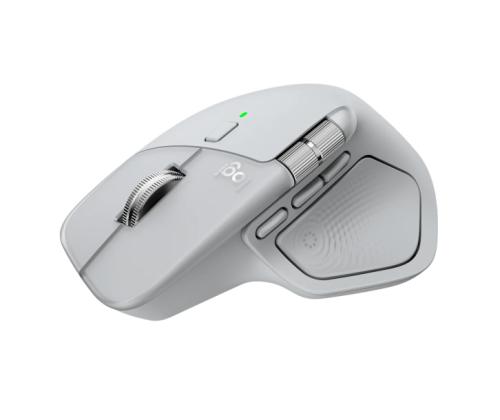 Logitech MX Master 4 langaton hiiri RF langaton + Bluetooth, 8000 DPI, vaaleanharmaa