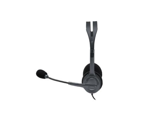 Logitech H111 Langalliset stereokuulokkeet, 3,5 mm:n liitin, musta (SPEC)