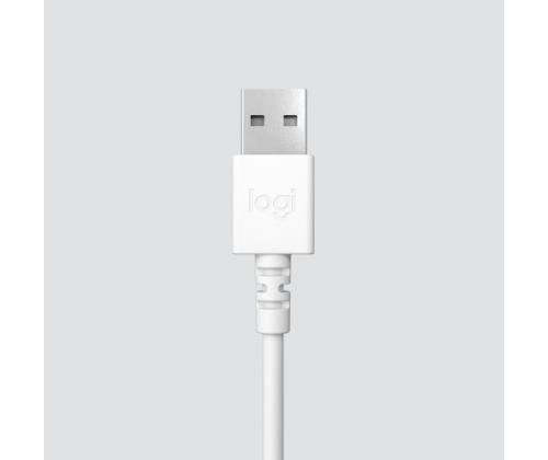 Logitech H390 USB-tietokonekuulokkeet langalliset kuulokkeet, USB Type-A, luonnonvalkoinen