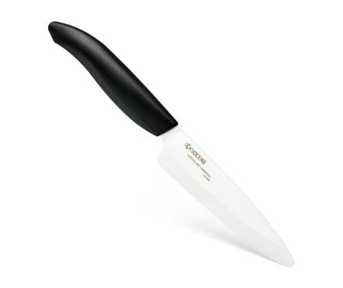 Kyocera FK-110 WH-BK Keraaminen yleiskäyttöinen veitsi, 11 cm, musta
