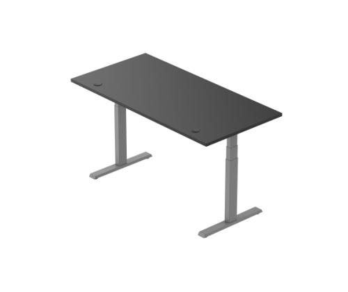 Korkeussäädettävä pöytä Up Up Thor Grey, pöytälevy L Musta