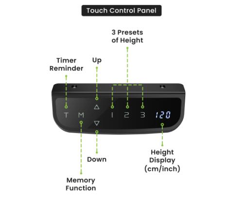 Säädettävän korkuinen pöytärunko Up Up Thor, musta