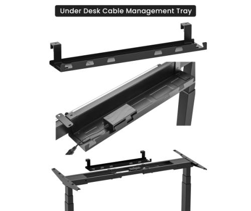 Säädettävän korkuinen pöytärunko Up Up Thor, musta