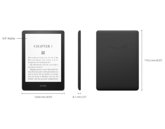 Amazon Kindle Paperwhite eBook Reader 6,8 tuumaa, 16 Gt, 11. sukupolvi, ei mainoksia, musta