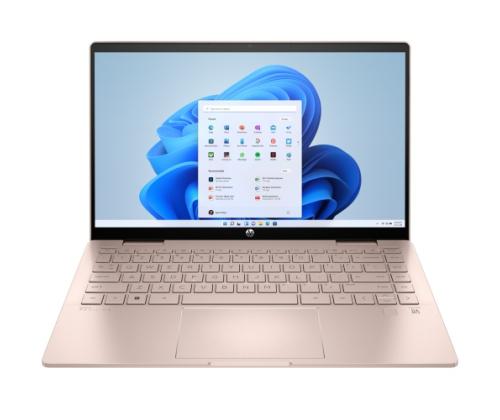 HP Pavilion x360 14-ek2000ny kannettava tietokone 14'' FHD Core 5 120U 16GB 512GB SSD W11H, vaalean ruusun kultainen