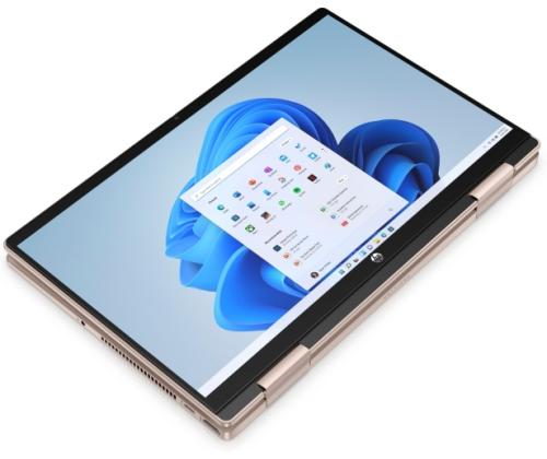 HP Pavilion x360 14-ek2000ny kannettava tietokone 14'' FHD Core 5 120U 16GB 512GB SSD W11H, vaalean ruusun kultainen