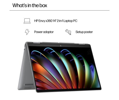 HP ENVY x360 14-fa0005ny 14'' WUXGA Touch AMD Ryzen 5 8640HS 16 Gt 512 Gt SSD W11H Meteor Hopea