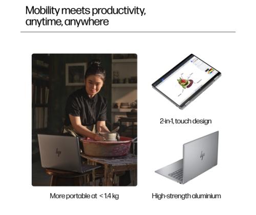 HP ENVY x360 14-fa0005ny 14'' WUXGA Touch AMD Ryzen 5 8640HS 16 Gt 512 Gt SSD W11H Meteor Hopea
